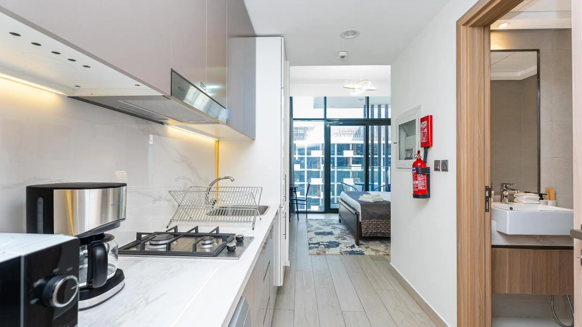 شقة Escape24 Stylish Studio Azizi Riviera 8 Meydan One دبي